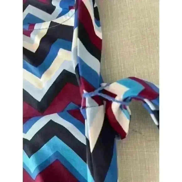 Leota Sz S Petite Perfect Wrap Dress Knit Navy Print 3/4 Slv Work Comfy Casual - Picture 11 of 16